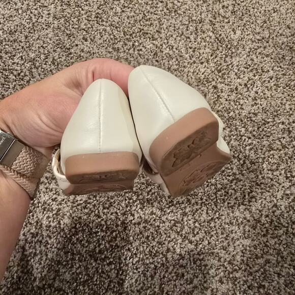 Baby Girl's Tip Top Kids Ivory Beaded Rhinestone Slip On Dress Shoes | Size 4 - Picture 7 of 10